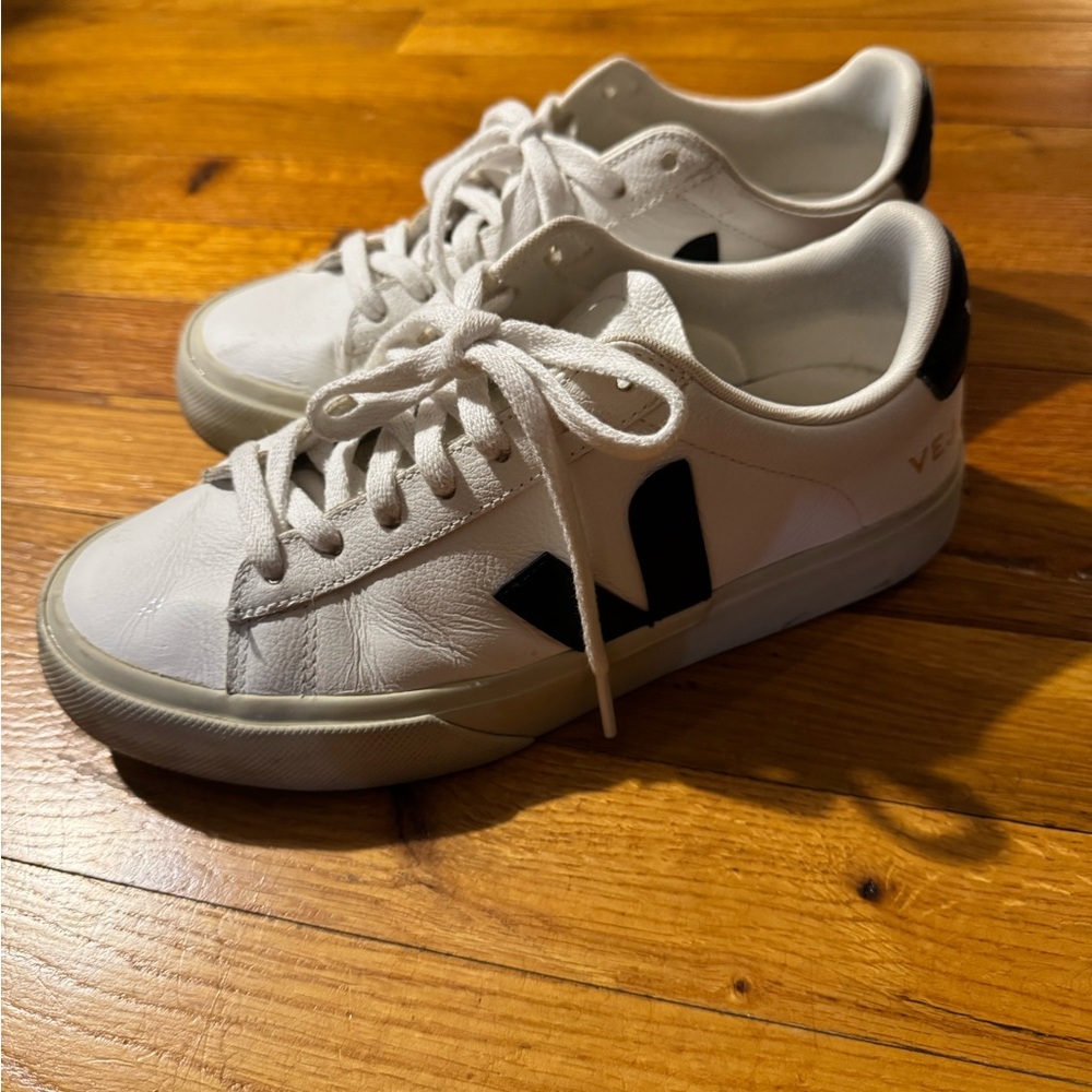 Veja White and Black Sneakers